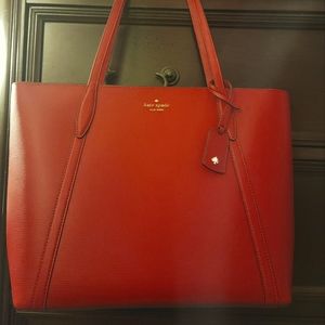 Kate Spade red cherry cara large handbag